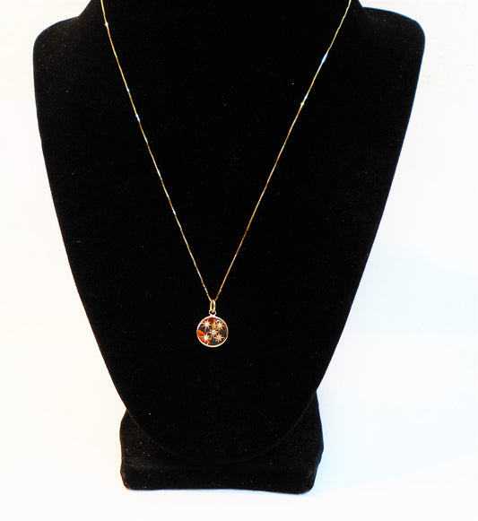 14k Gold Diamond Pendant Necklace: "Stars in the Sky" Design