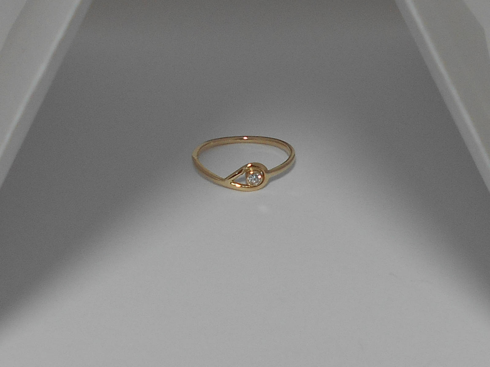 14k Gold Diamond Solitaire Ring: Minimalist Promise Ring