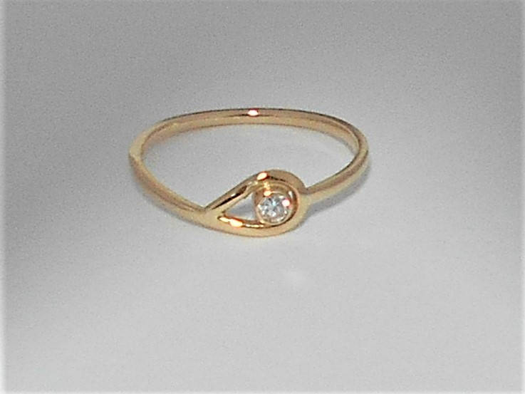 14k Gold Diamond Solitaire Ring: Minimalist Promise Ring