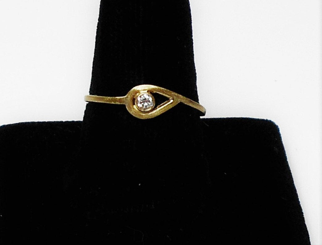 14k Gold Diamond Solitaire Ring: Minimalist Promise Ring