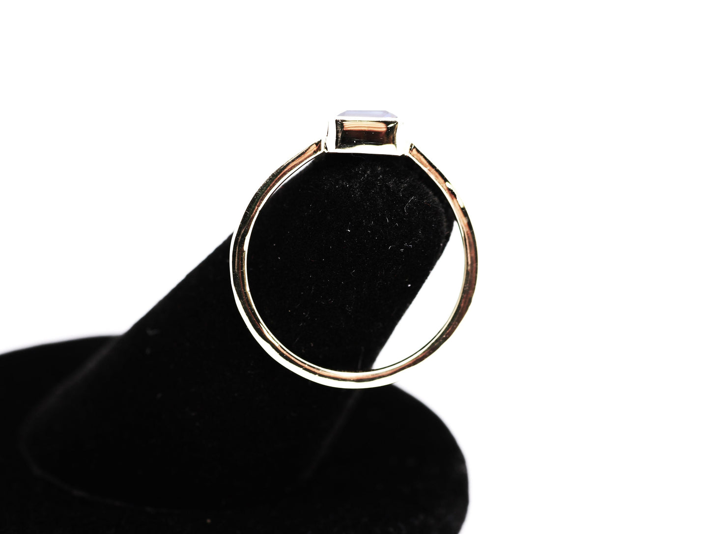 14k Gold Lab Sapphire Ring: September Birthstone Stacking Ring