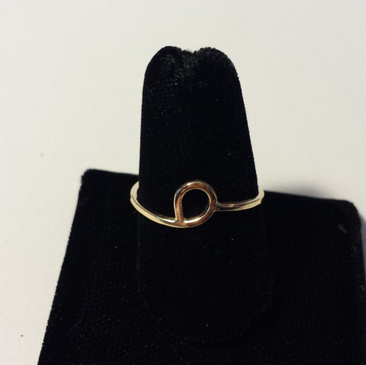14k Gold Minimalist Ring: Solid Yellow Gold Stacking Band