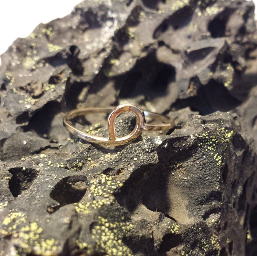 14k Gold Minimalist Ring: Solid Yellow Gold Stacking Band