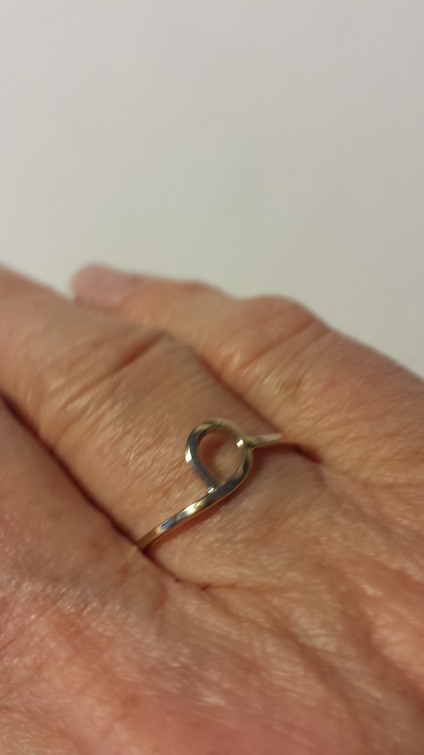 14k Gold Minimalist Ring: Solid Yellow Gold Stacking Band