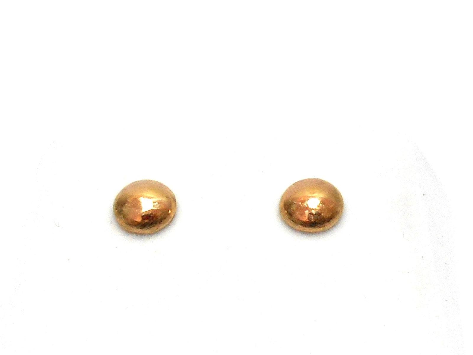 14k Moon Gold Stud Earrings: Handcrafted Celestial Jewelry
