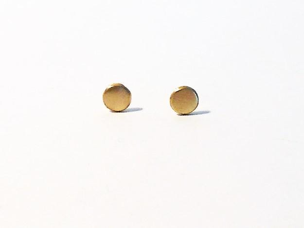14k Moon Gold Stud Earrings: Handcrafted Celestial Jewelry