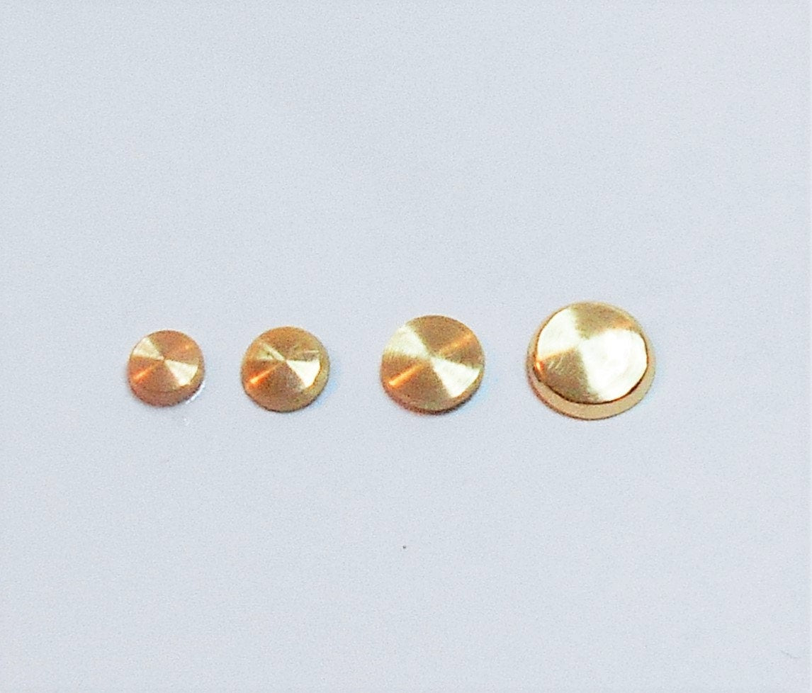 Handmade 14k Gold Stud Earrings: Beveled Edge, Choose Finish