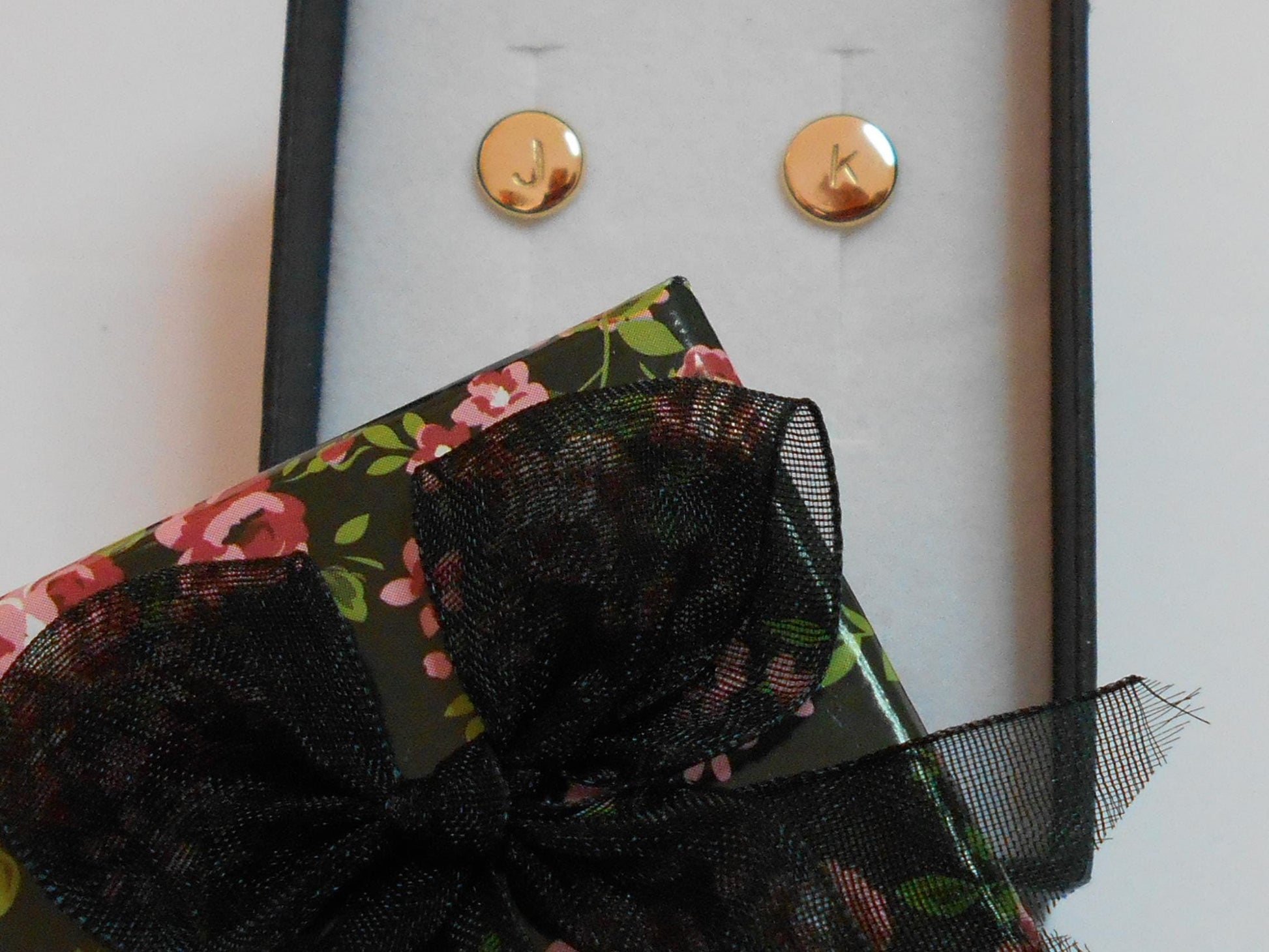 Personalized 14k Gold Stud Earrings, Initial Studs, Bridesmaid Gift