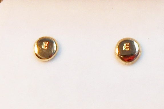 Personalized 14k Gold Stud Earrings, Initial Studs, Bridesmaid Gift