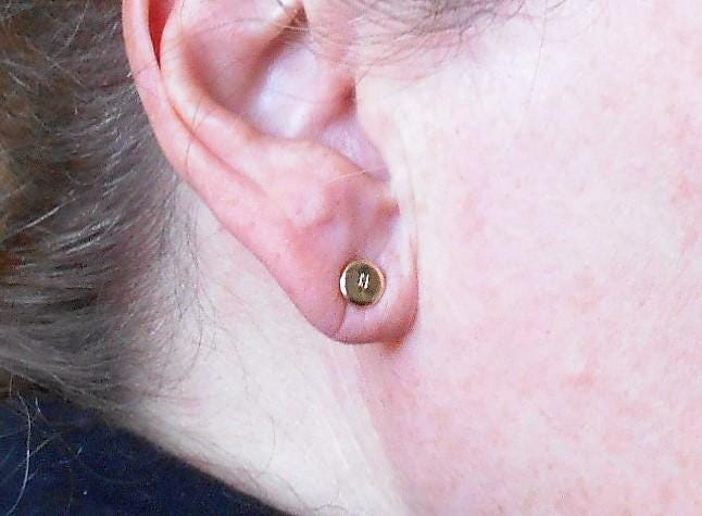 Personalized 14k Gold Stud Earrings, Initial Studs, Bridesmaid Gift