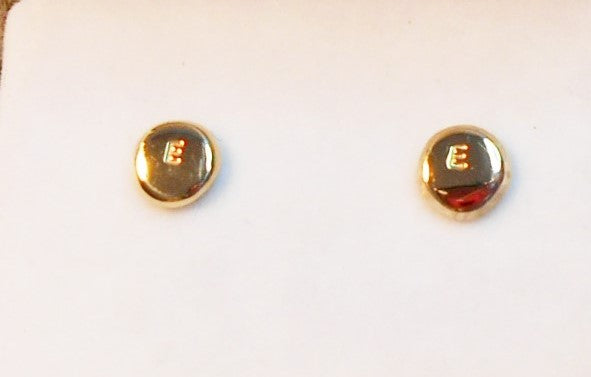 Personalized 14k Gold Stud Earrings, Initial Studs, Bridesmaid Gift