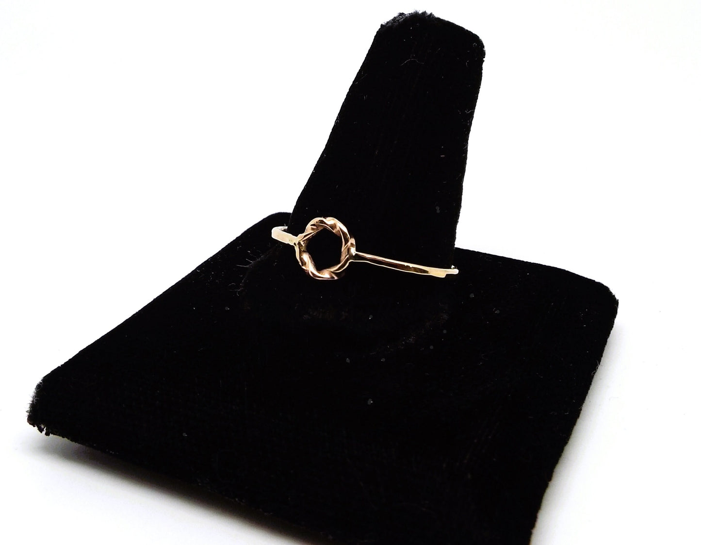 Solid 14k Gold Eternity Ring: Minimalist Twisted Band