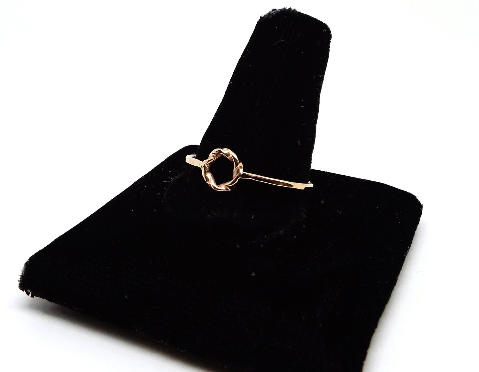 Solid 14k Gold Eternity Ring: Minimalist Twisted Band
