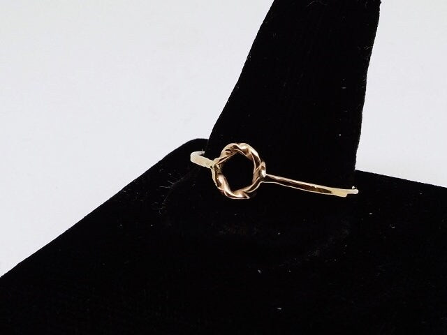 Solid 14k Gold Eternity Ring: Minimalist Twisted Band