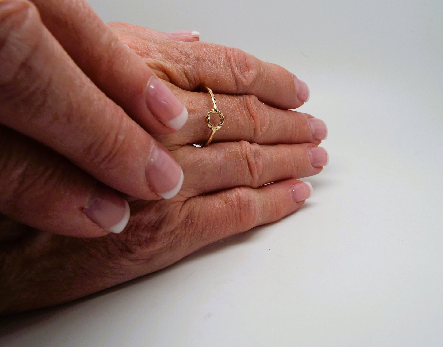 Solid 14k Gold Eternity Ring: Minimalist Twisted Band