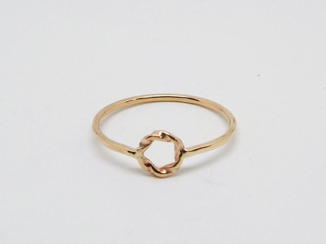 Solid 14k Gold Eternity Ring: Minimalist Twisted Band