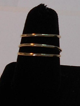 Solid 14k Yellow Gold Ring: Minimalist Stacking Band