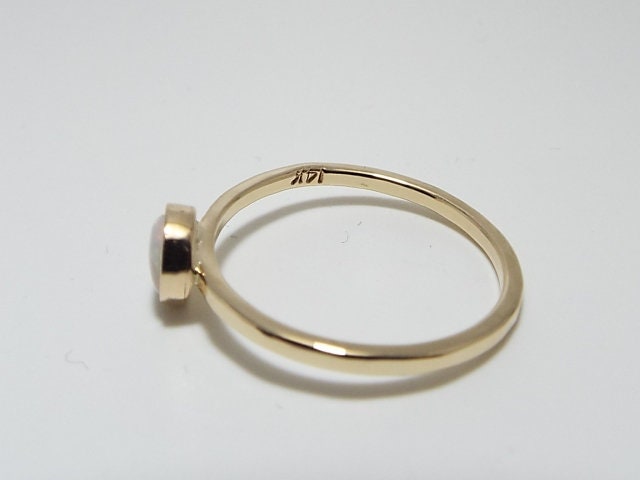 14k Gold Opal Ring: October Birthstone, AA Grade Opal