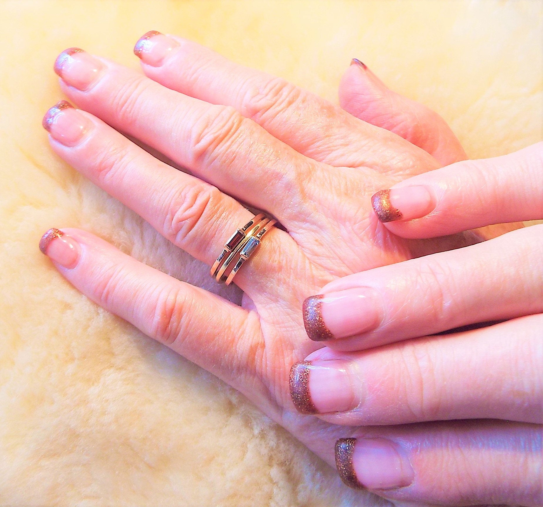 14k Gold Ruby Ring: July Birthstone Baguette Stacking Ring